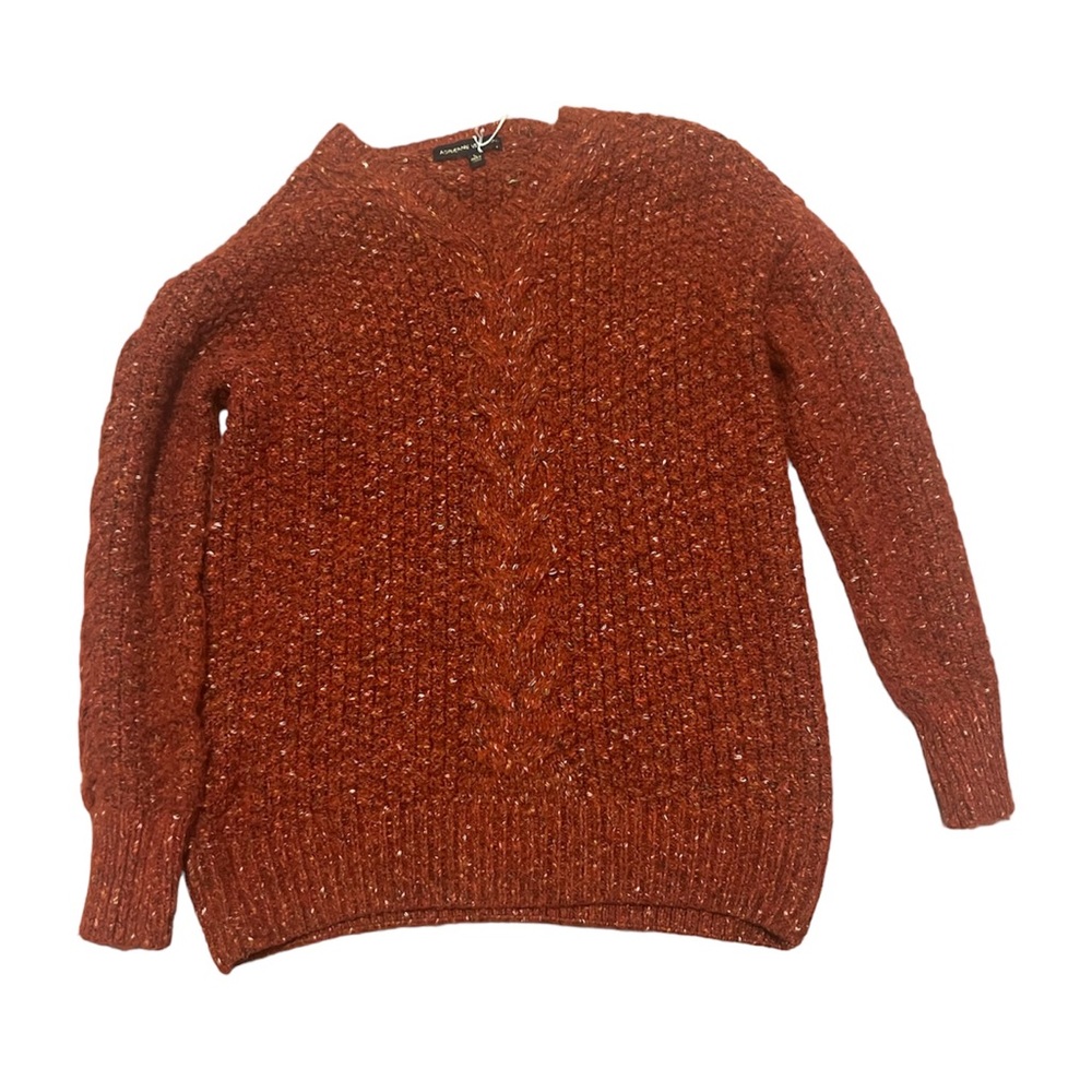 Adrienne Vittadini red sweater.